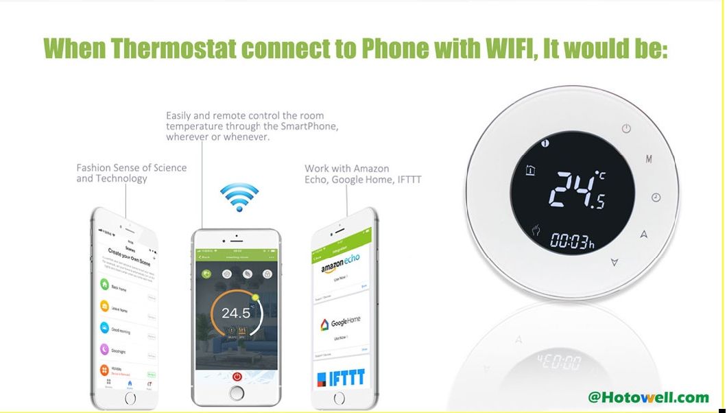 Heating WiFi Programmable Thermostat for Water Heating System