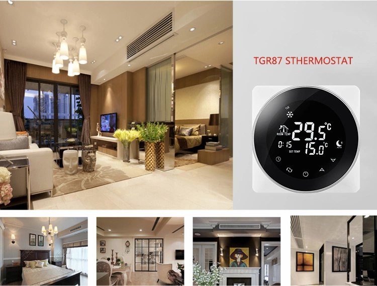 Weekly Program Digital Underfloor Heating Water Heating System Touch Screen Thermostat