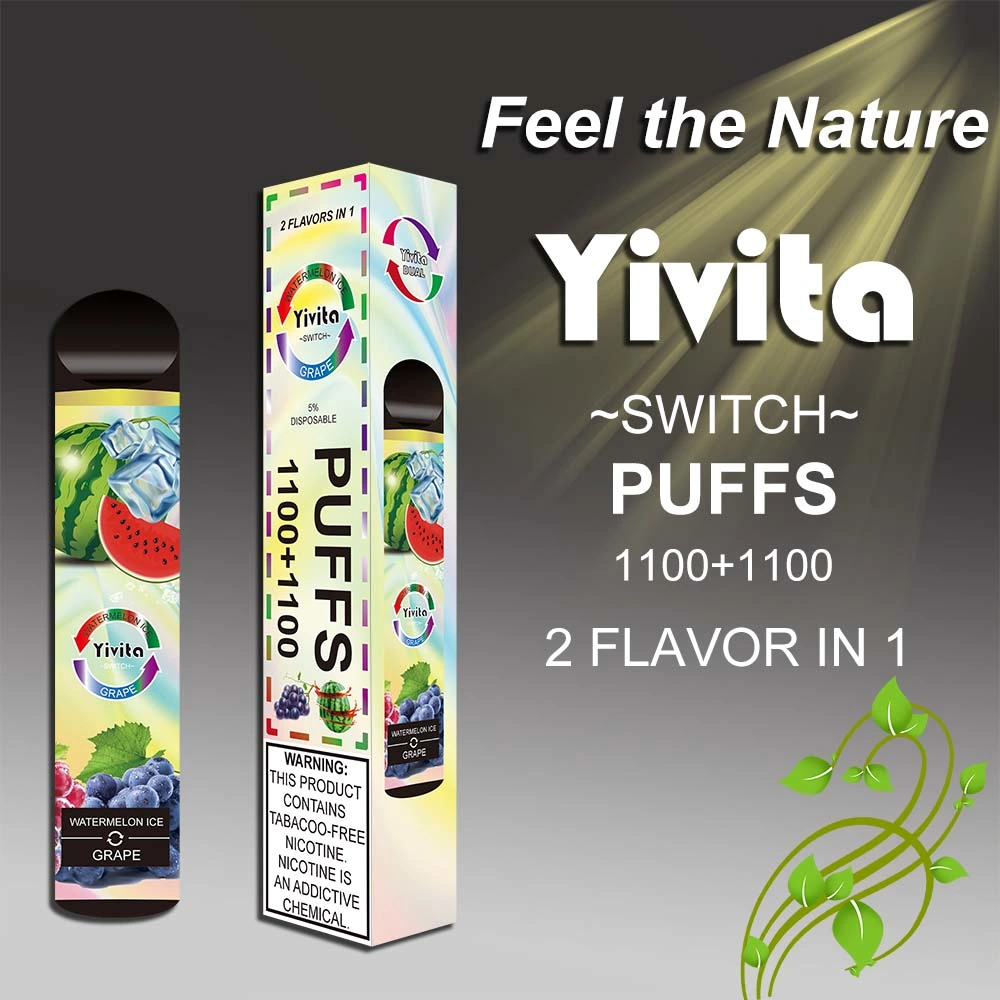 Yivita Dual Flavors Disposable Vape Pens Strawberry& Cool Mint Vs Breeze Vape Flavors