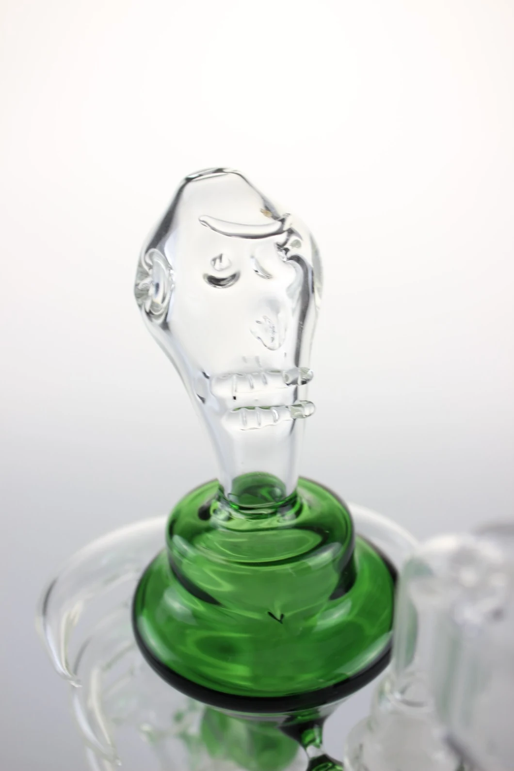 Glass Water Pipe Ghost Design Glass Smoking Pipe Rib Glass Smoking Recycler
