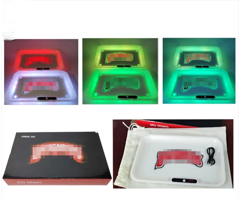Custom Printed LED Light Rolling Tin Tray for Tobacco Rolling
