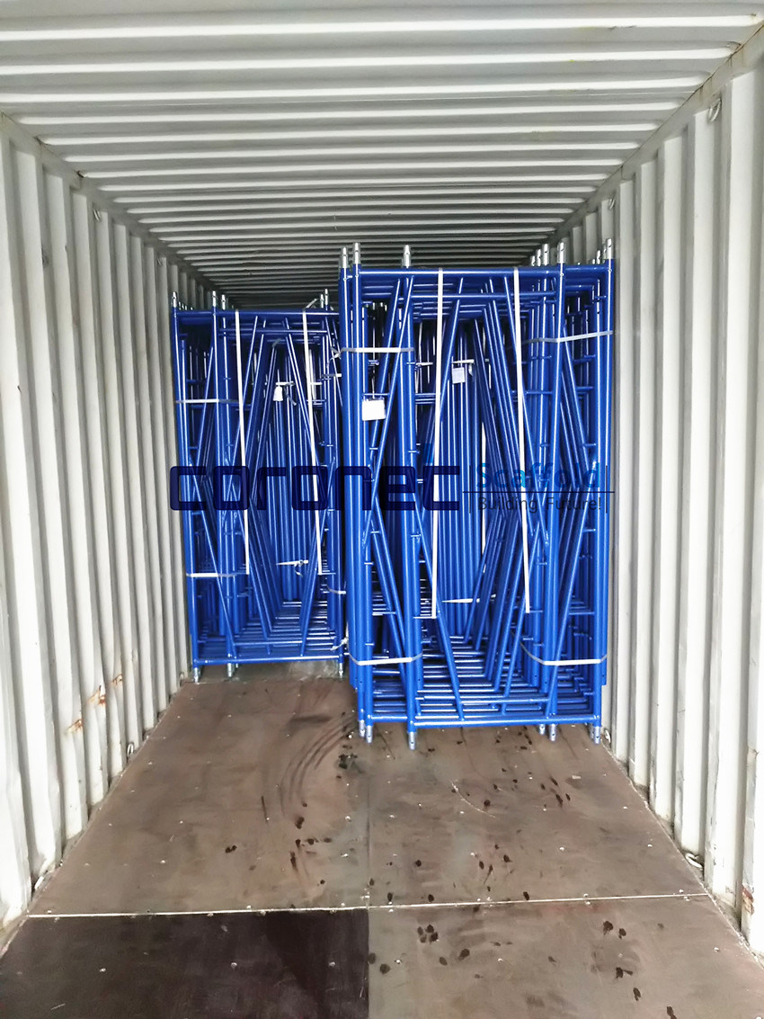 ANSI Certified Building Material Construction Ringlock Scaffolding Powder Coated Snap on Guardrail Post Frame Scaffold