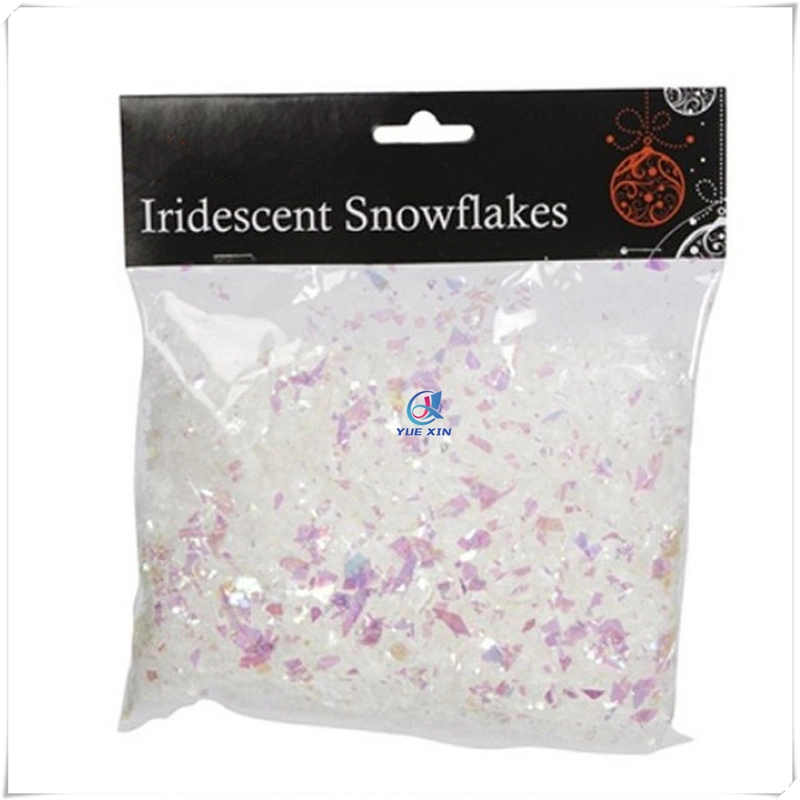 White Iridescent Artificial Powder Snow Twinkle Flakes
