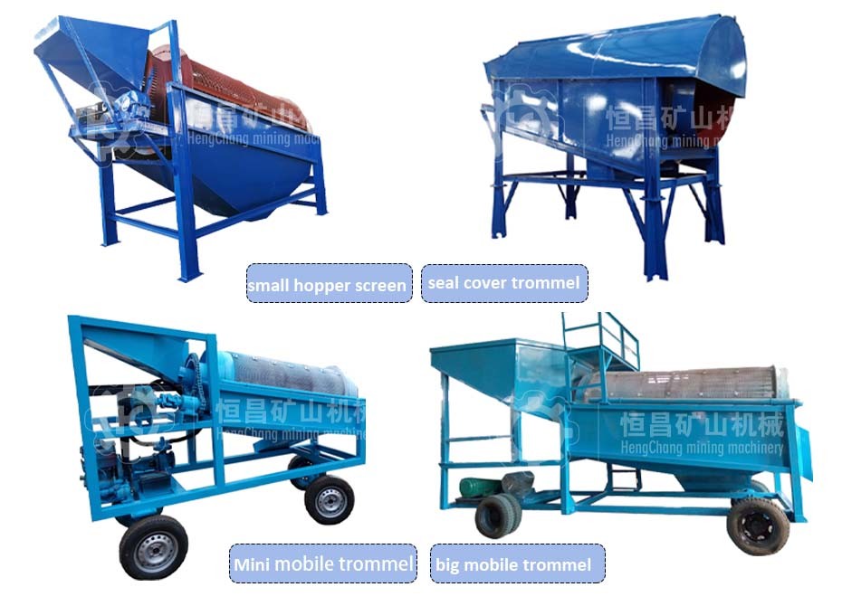 Portable Gold Mining Equipment Small Gold Recovery Wash Plants for Alluvial Gold Trommel