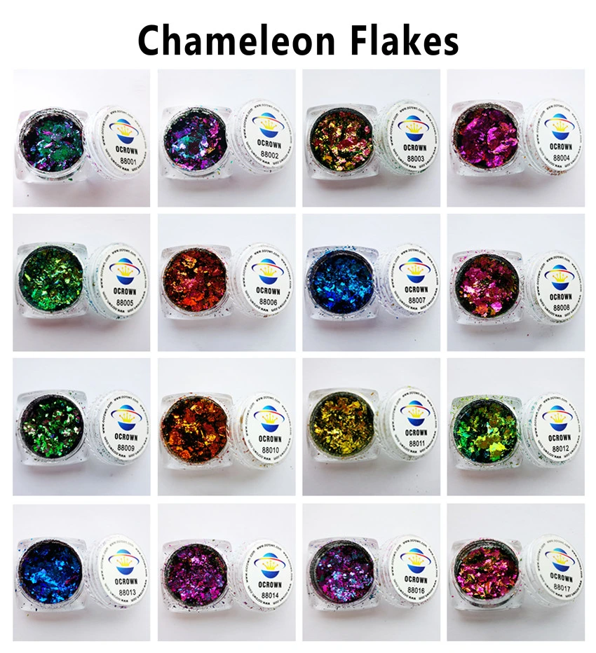 Chameleon Flakes Large Size Color Shift Pigment Flakes for Makeup