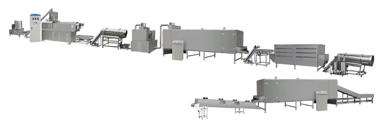 Automatic Breakfast Cereal Making Machinery Corn Flakes Extruder Bulking Processing Manufacturing