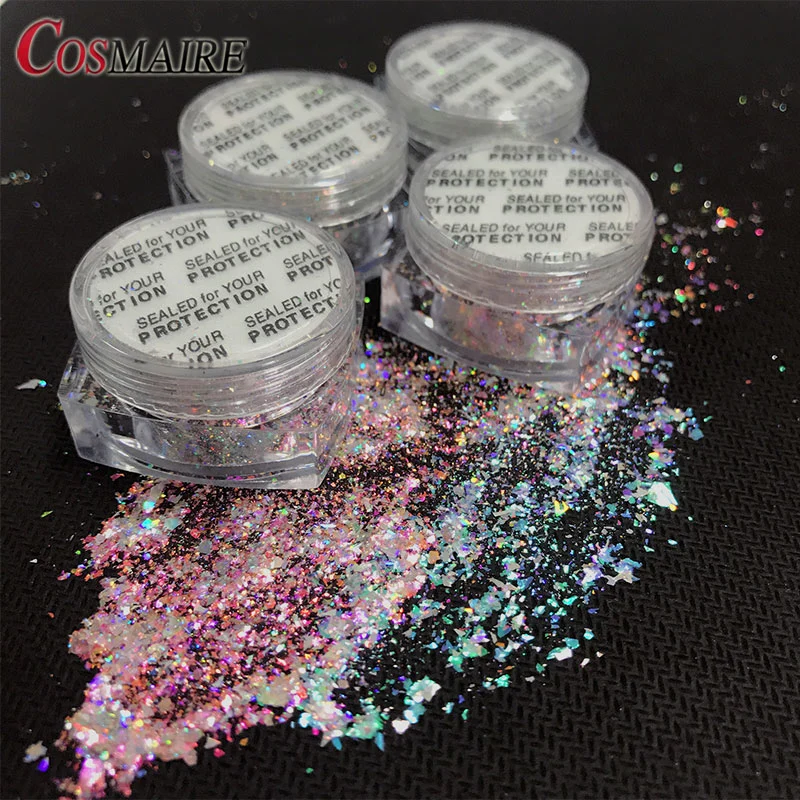 Multi-Color Aurora Glitter Power Sequins Iridescent Flakes for Nail Art Decoration Craft Makeup