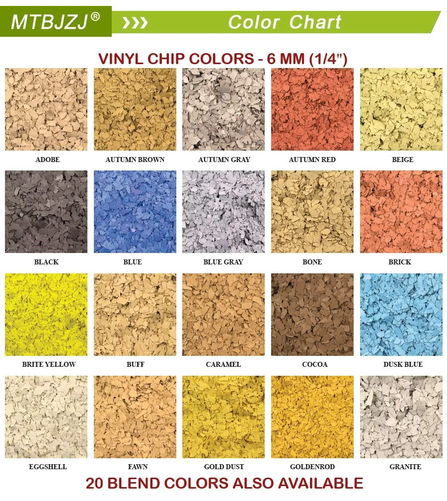 15kgs Non Toxic Flake Chips Epoxy Resin Floor Coating