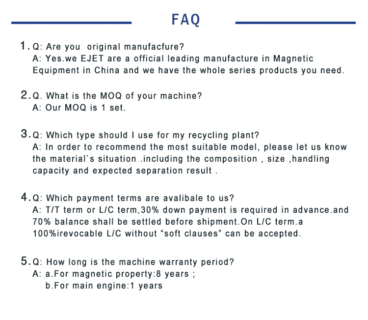 Magnetic Iron Ore Drum Separator Magnet Mineral and Metal Mine Wet Drum Magnetic Separator