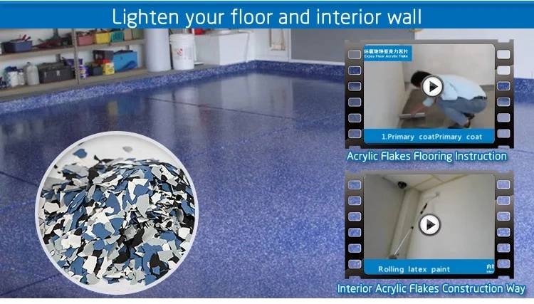 Color Flakes Epoxy Coating for Floor and Wall