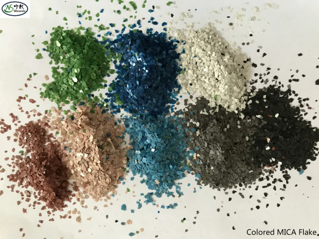 Low Price Colored Mica Flakes Mica Powder Dyed Mica