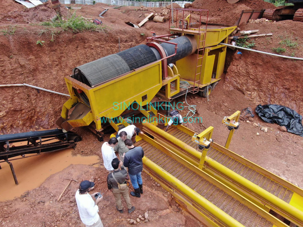 Large Gold Mining Trommel Equipment for Gold Recovery From Sinolinking Machinery