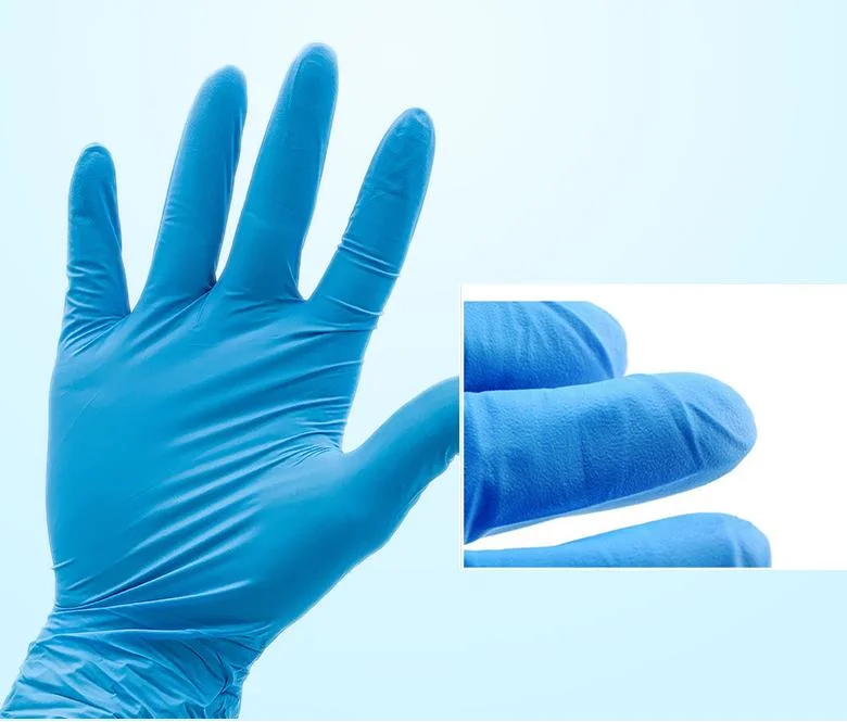 High Quality Disposable Examination Blue Nitrile/Latex Gloves