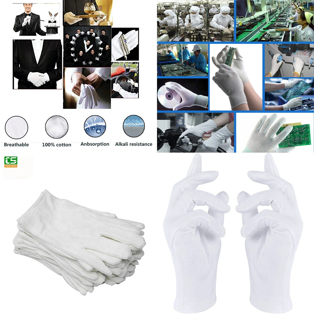 Manufacturer Safety Gloves Custom White Cotton Gloves for Ceremony and Industry