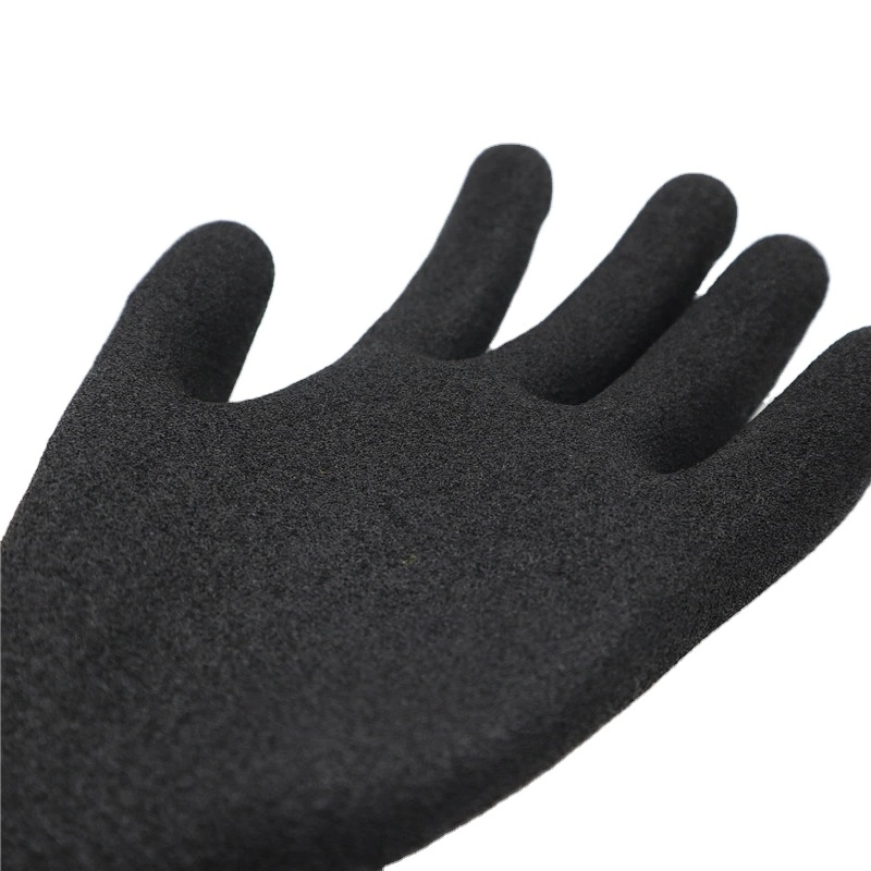 15g Seamless Knitted Mechanic Black Nitrile Coated Gloves