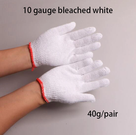 Polycotton Knitted Cotton Working Gloves with Logo