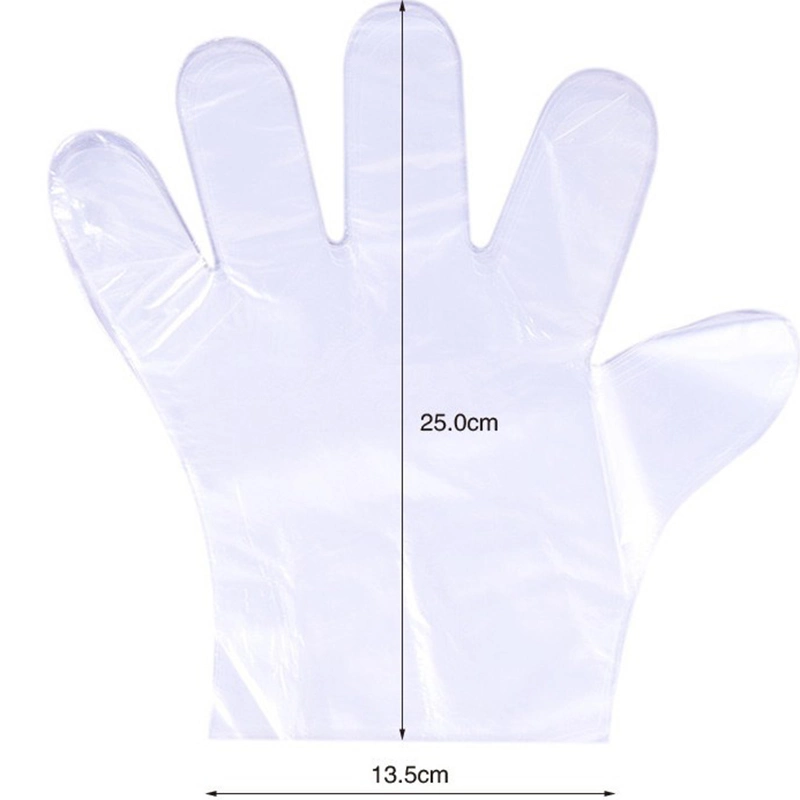 Disposable Gloves Wholesale Food Grade Sanitary PE Film Plastic Gloves Beauty Salon Gloves 50PCS / Pack