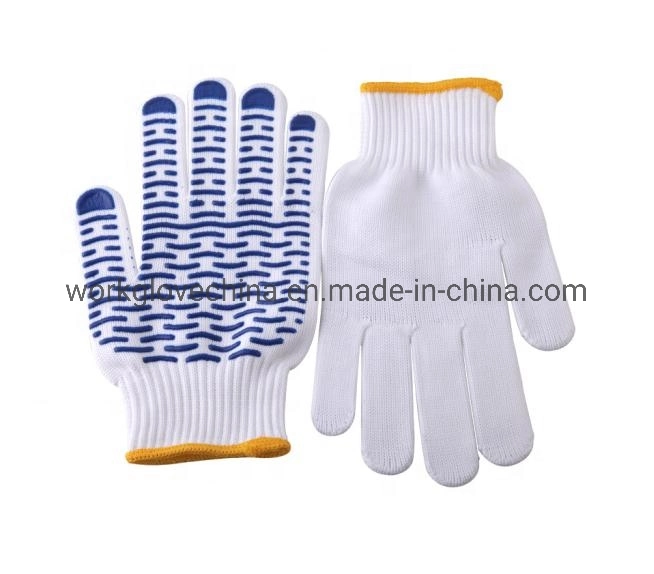 Popular Sell Safety Gloves PVC Dots Work Glove Blue Cotton Gloves Bulk Working Glove
