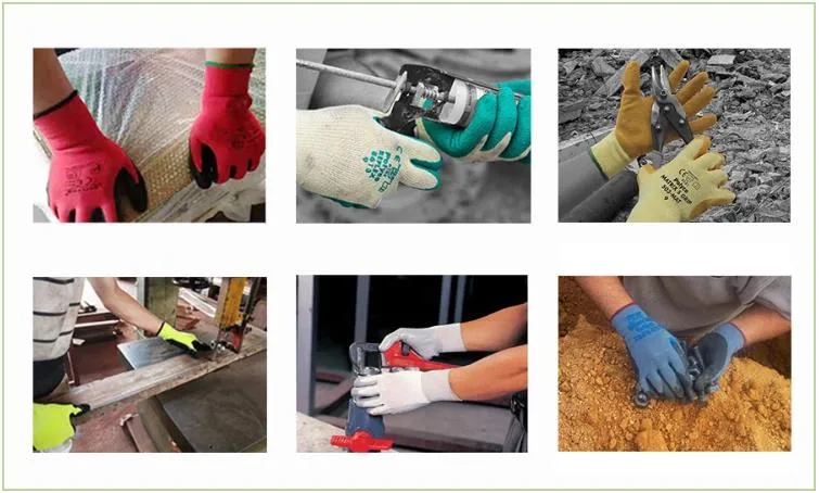 Coated Nitrile Gloves/Working Nitrile Gloves/Safety Working Gloves