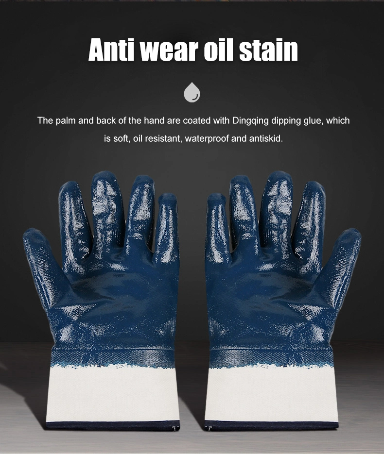 13G Polyester Seamless Knitting Oil Proof Nitrile Work Gloves