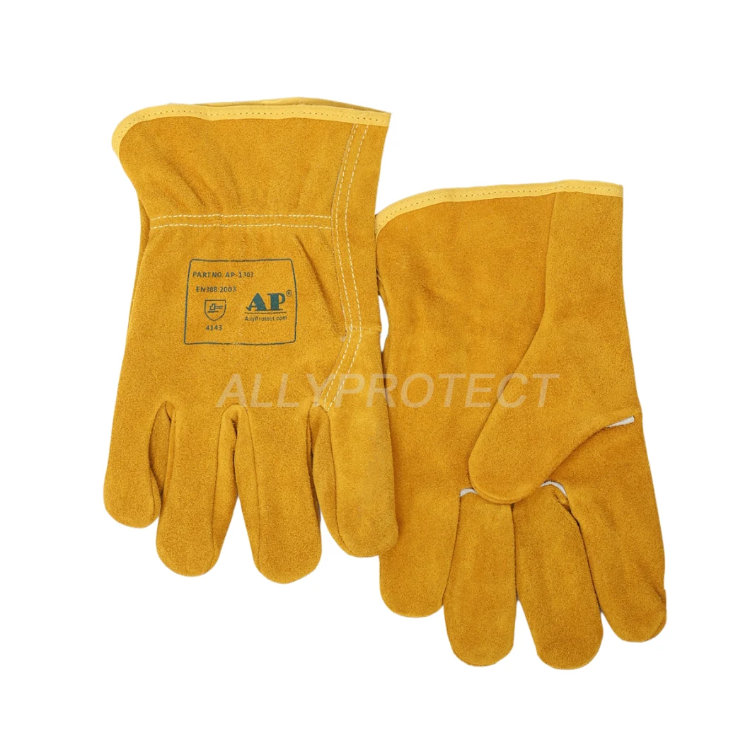 Golden Mechanic's/Driver's Gloves with CE Certificate