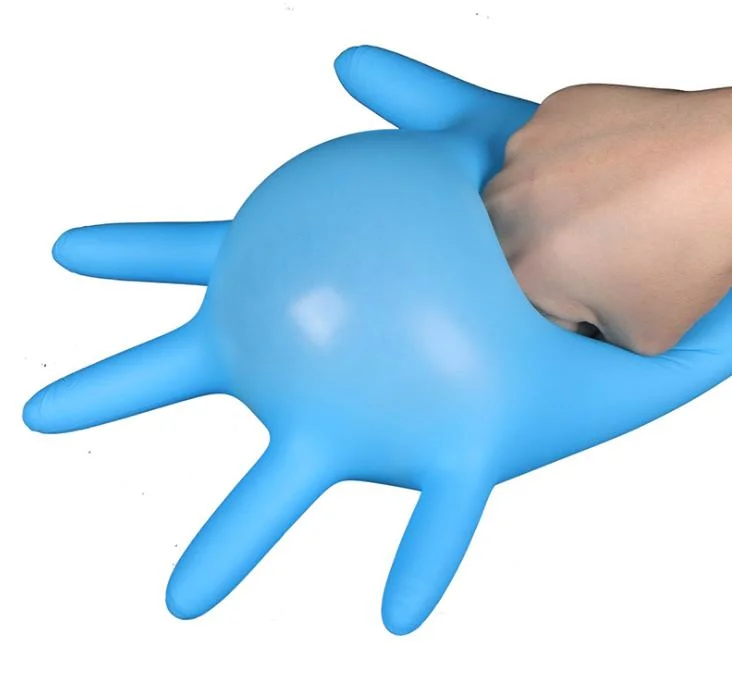 Blue Nitrile Gloves Powder Free Medical Nitrile Exam Gloves