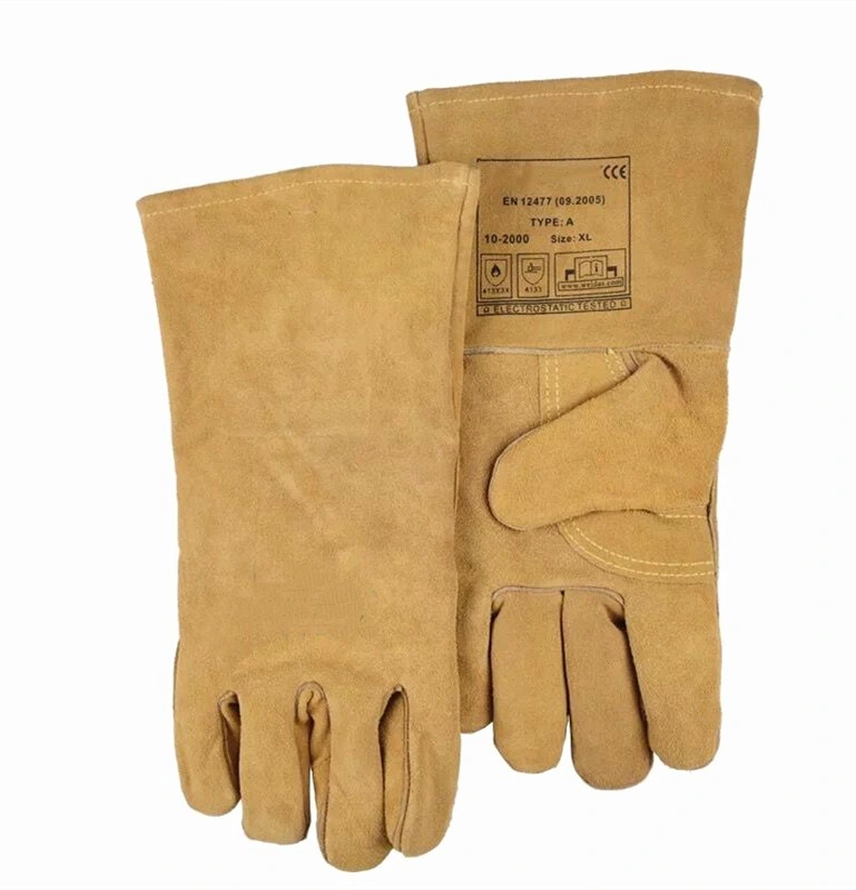 Heat Resistant Leather Welding Gloves Safety Welding Gloves