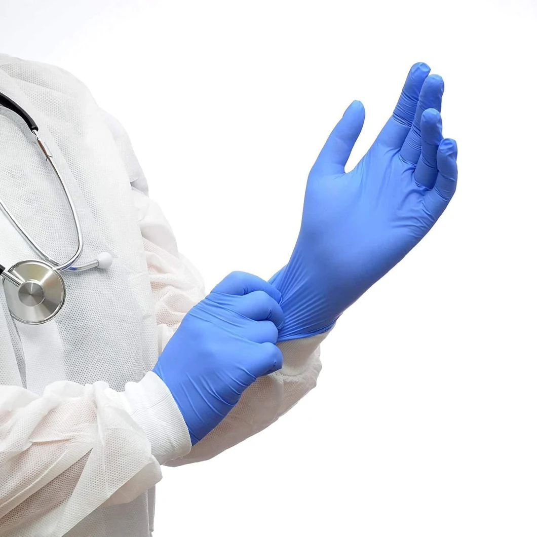Latex Gloves Disposable Black/White/Blue Examination Nitrile Gloves