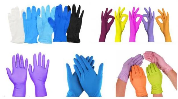 Factory Direct Sales Latex Disposable Black Nitrile Gloves