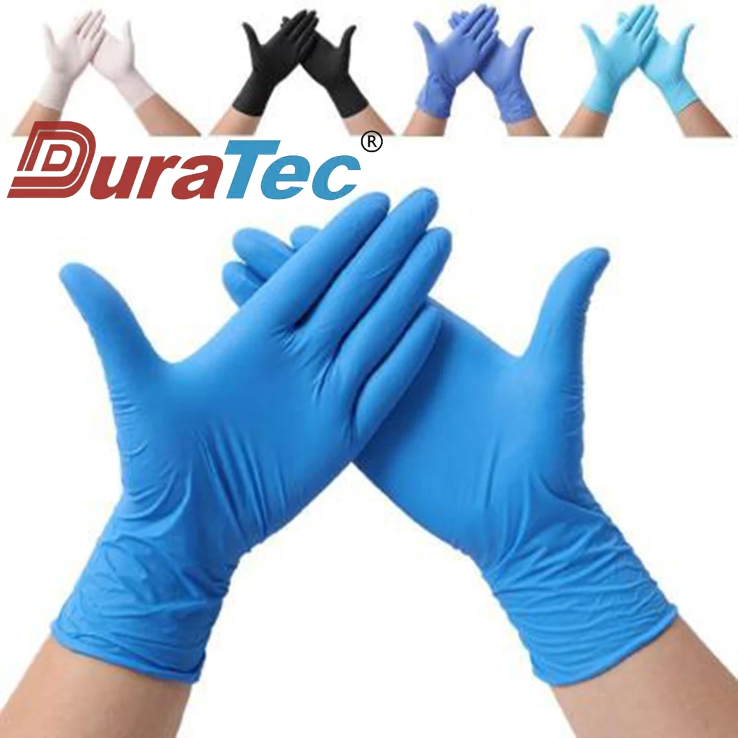 Nitrile Exam Gloves, 100 PCS Comfortable Disposable Mechanic Nitrile Gloves Exam Gloves Protective Gloves - Safety, Powder Free, Latex Free (L)