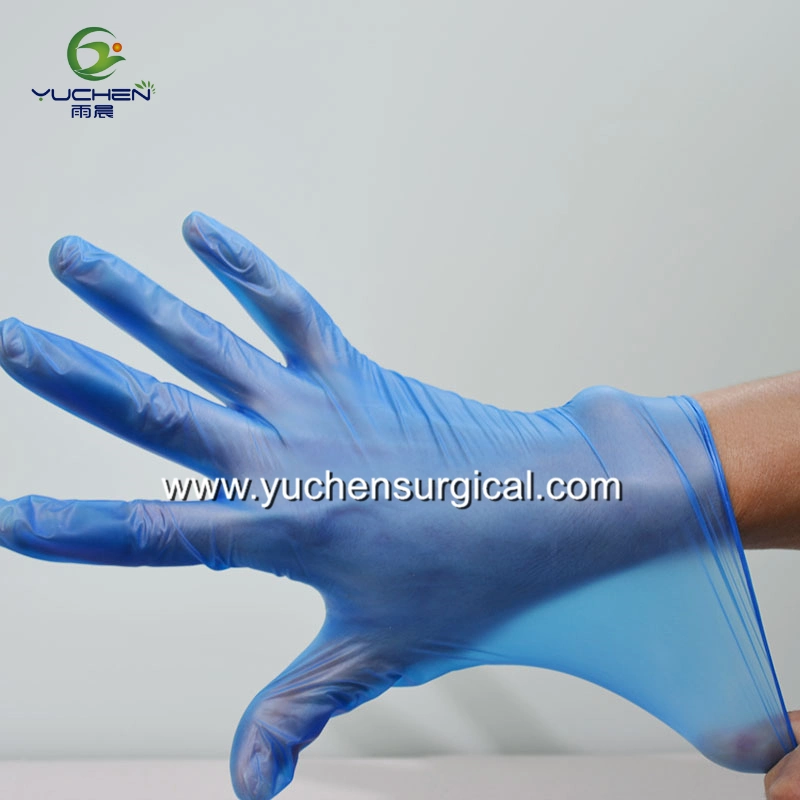 Disposable Clear/Blue Vinyl Gloves Powdered and Powder Free Factory in China