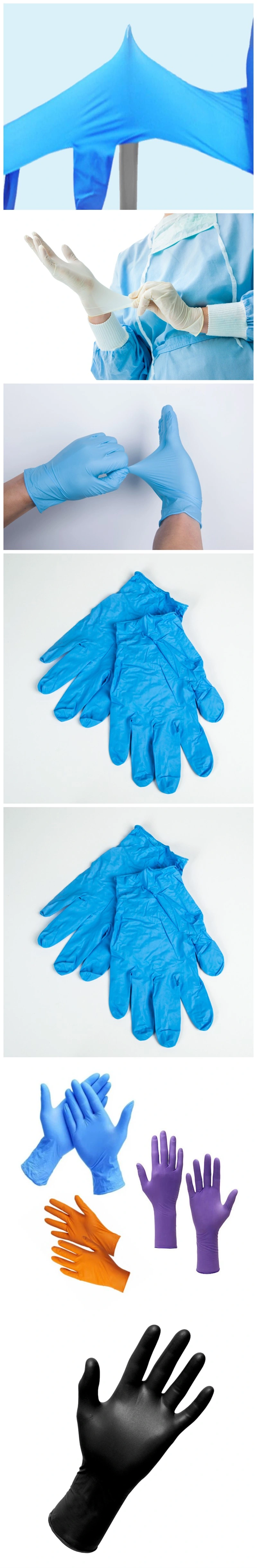 Wholesale Disposable Full Nitrile Gloves Latex Gloves Mixed Nitrile Gloves Black Blue Labor Protection Gloves En374