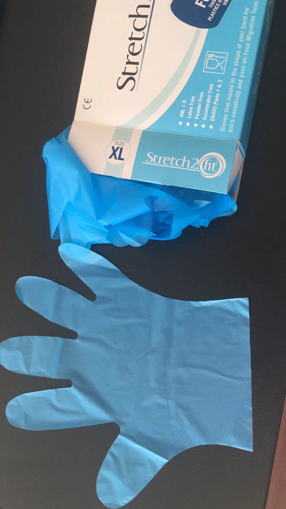 Factory Hotsale Blue Color TPE/CPE Gloves
