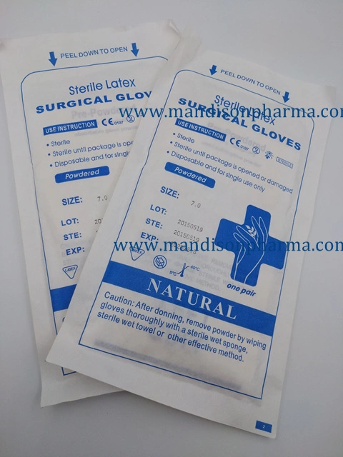 Sterile Latex Surgical Glove 100%Latex Medical Disposable Surgical Latex Gloves for Medical Sterile
