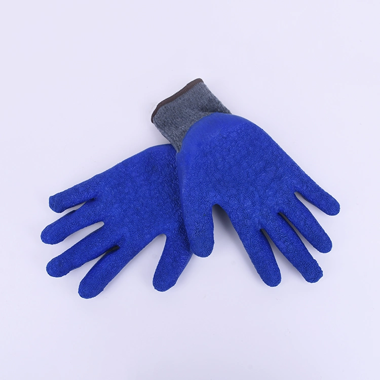 Safety Products Latex Coated Industrial Work & Labor Gloves Blue Latex Coated Gloves