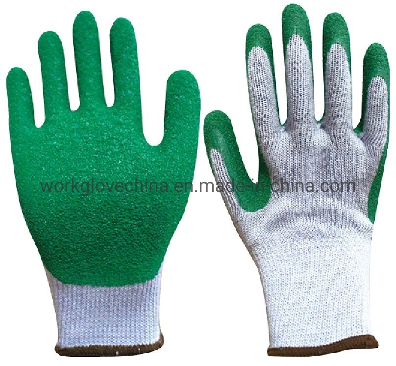 21g Yarn Shell Latex Coated Glove Mechanics Industrial Work Gloves