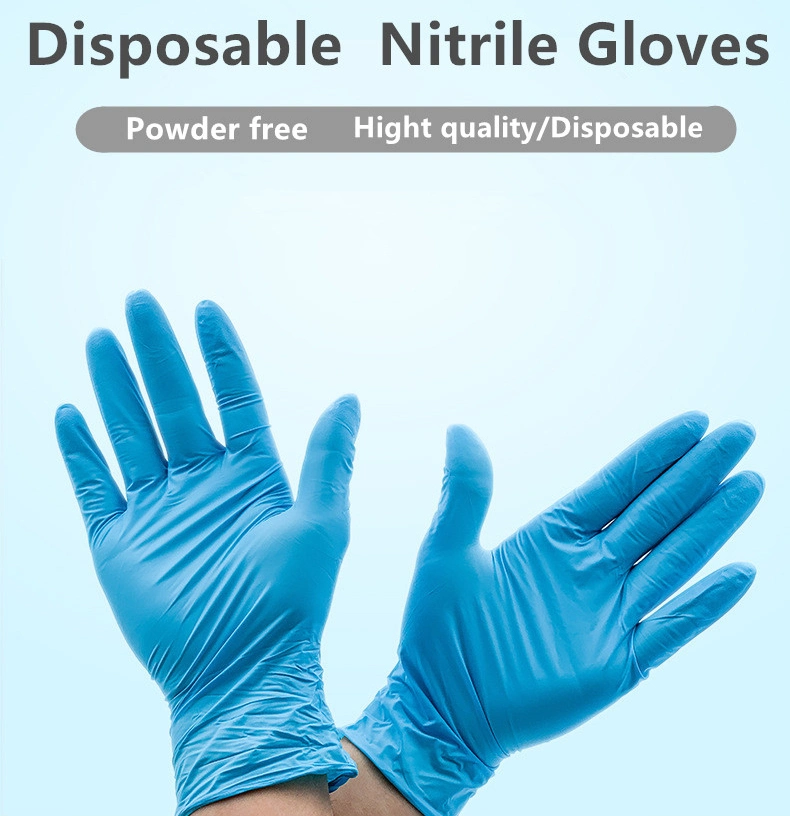 Disposable Gloves for Beauty Salon Powder Free Black Nitrile Gloves