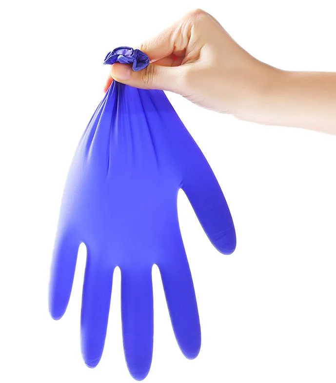 Blue Nitrile Gloves Powder Free Protective Daily Use Latex Gloves PVC Gloves