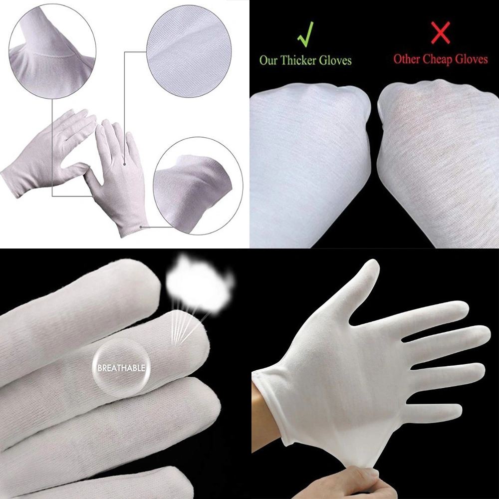 Wholesale Hot Selling Safety Gloves Breathable White Cotton Gloves for Ceremony and Industry