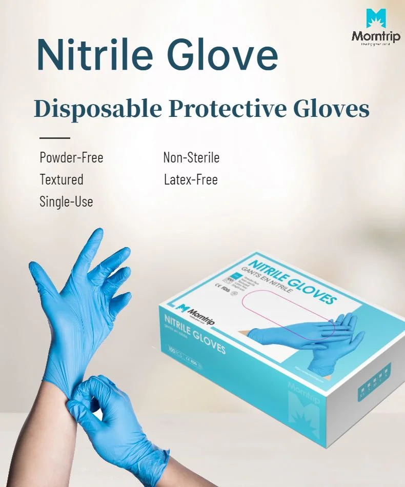 2021 Hot Sale in Stock Nitrile Gloves High Quality Disposable PVC Latex Examination Gloves Manufacturer