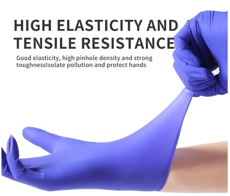Durable Disposable Industrial Gloves Safety Nitrile Gloves