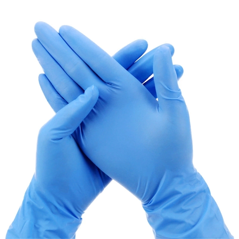 Disposable Nitrile Gloves Blue Color Gloves