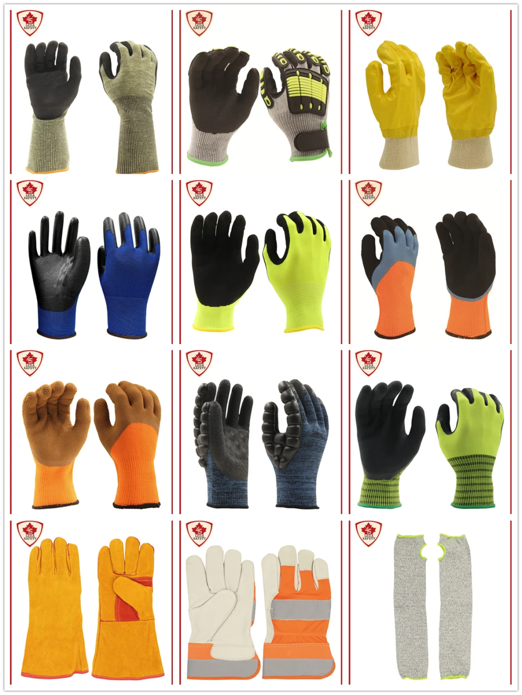 Mechanical Use Impact Resistant Cut Resistant Heavy Duty Hand Protecting Work Gloves