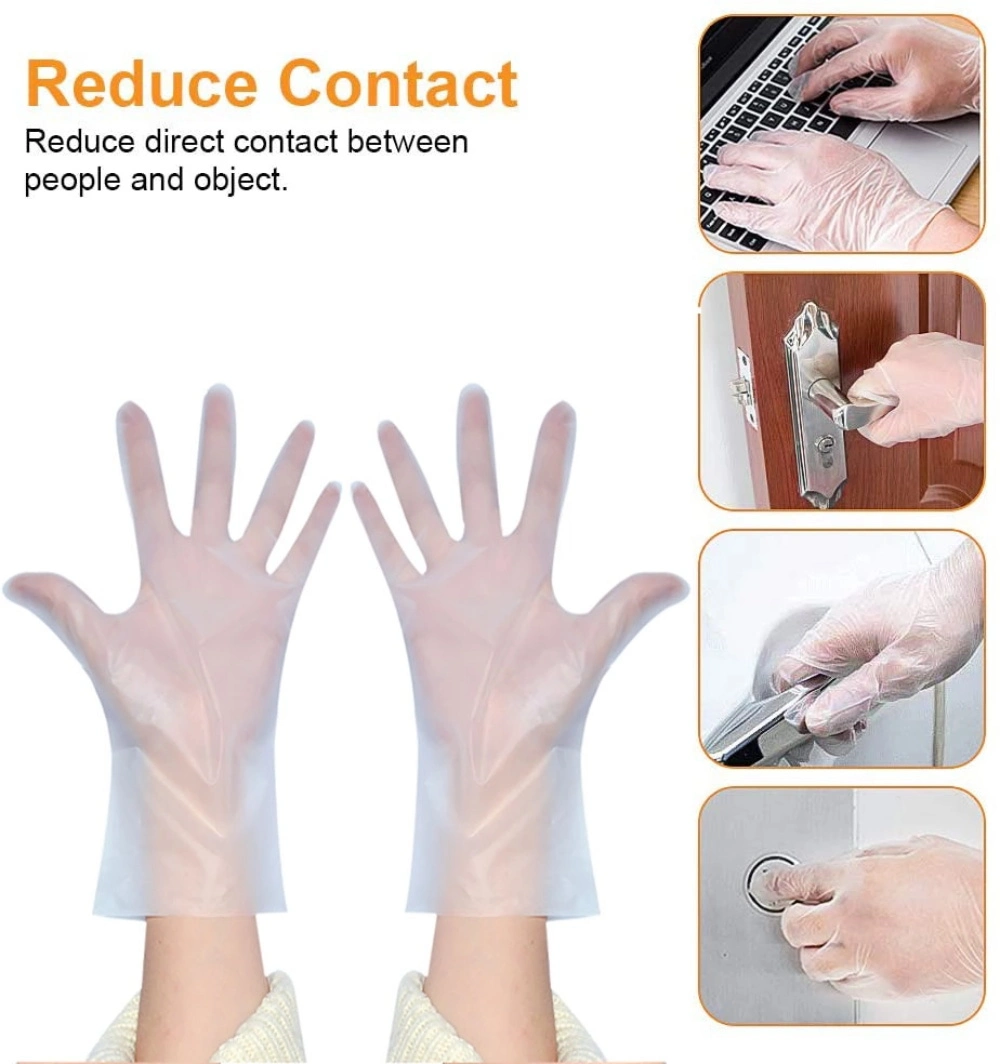 Food Grade Adults Kids Biodegradable TPE Gloves Disposable PE Polyester gloves