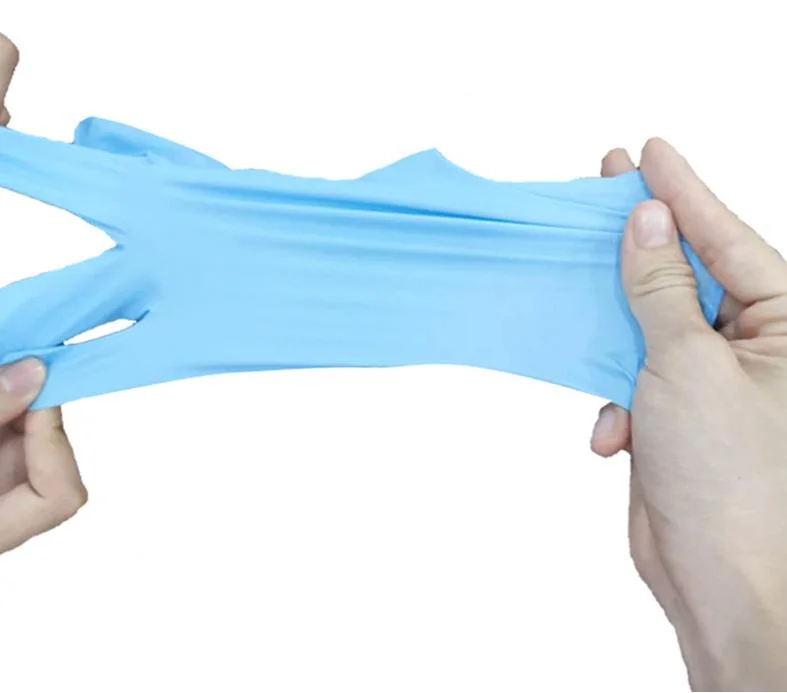 Blue Nitrile Gloves Powder Free Protective Daily Use Latex Gloves
