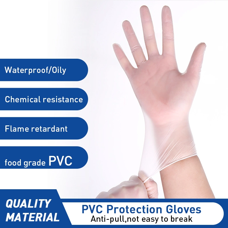 Food Grade Disposable Vinyl Gloves Anti-Static Plastic Gloves for Food Cleaning Cooking Restaurant Kitchen