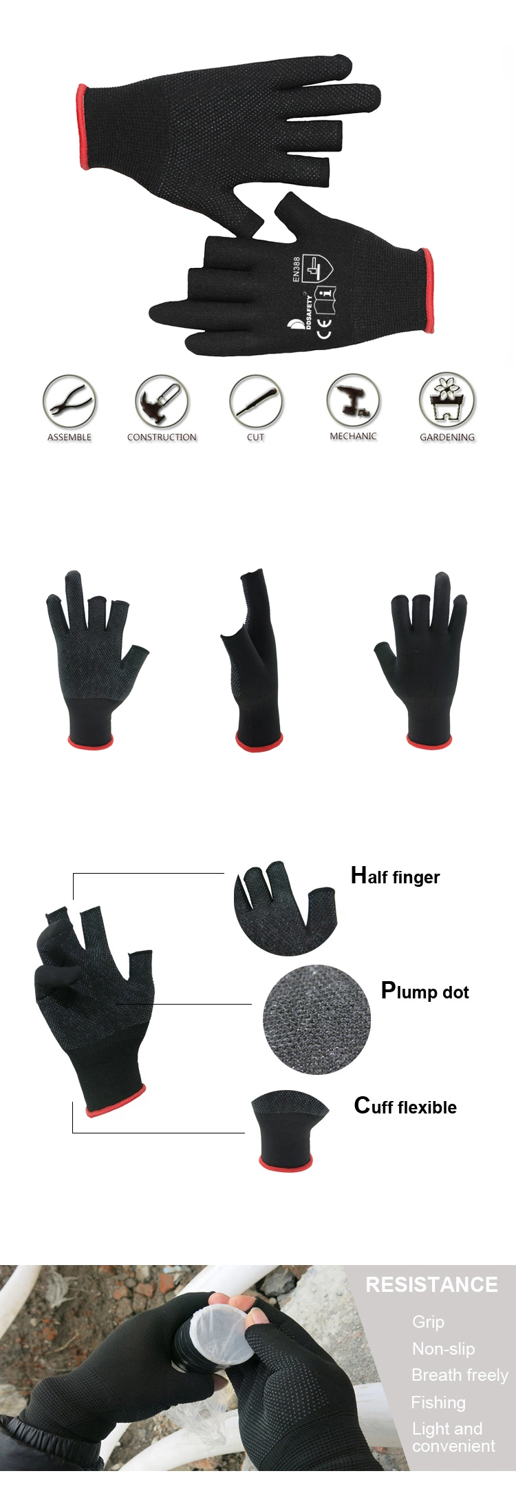 Ddsafety Driver Gloves with Nylon Seamless for Working