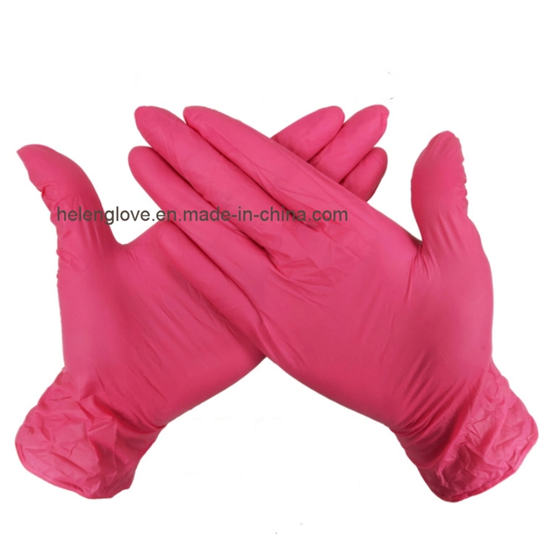 Disposable Kitchen Food Gloves Powder Free Textured Non-Sterile Large Nitrile Cleaning Gloves