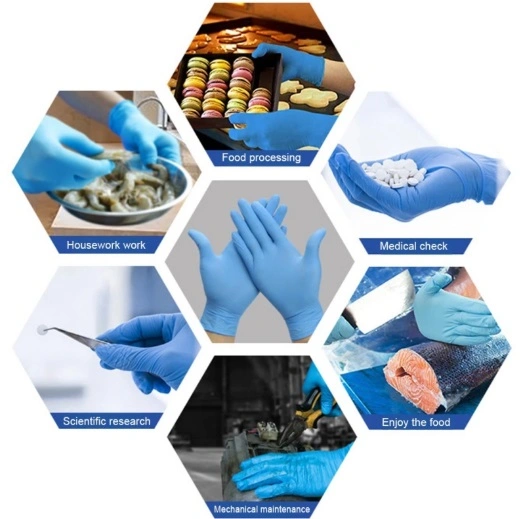 Powder Free Disposable Nitrile or Latex Gloves or PVC or PE Hand Gloves