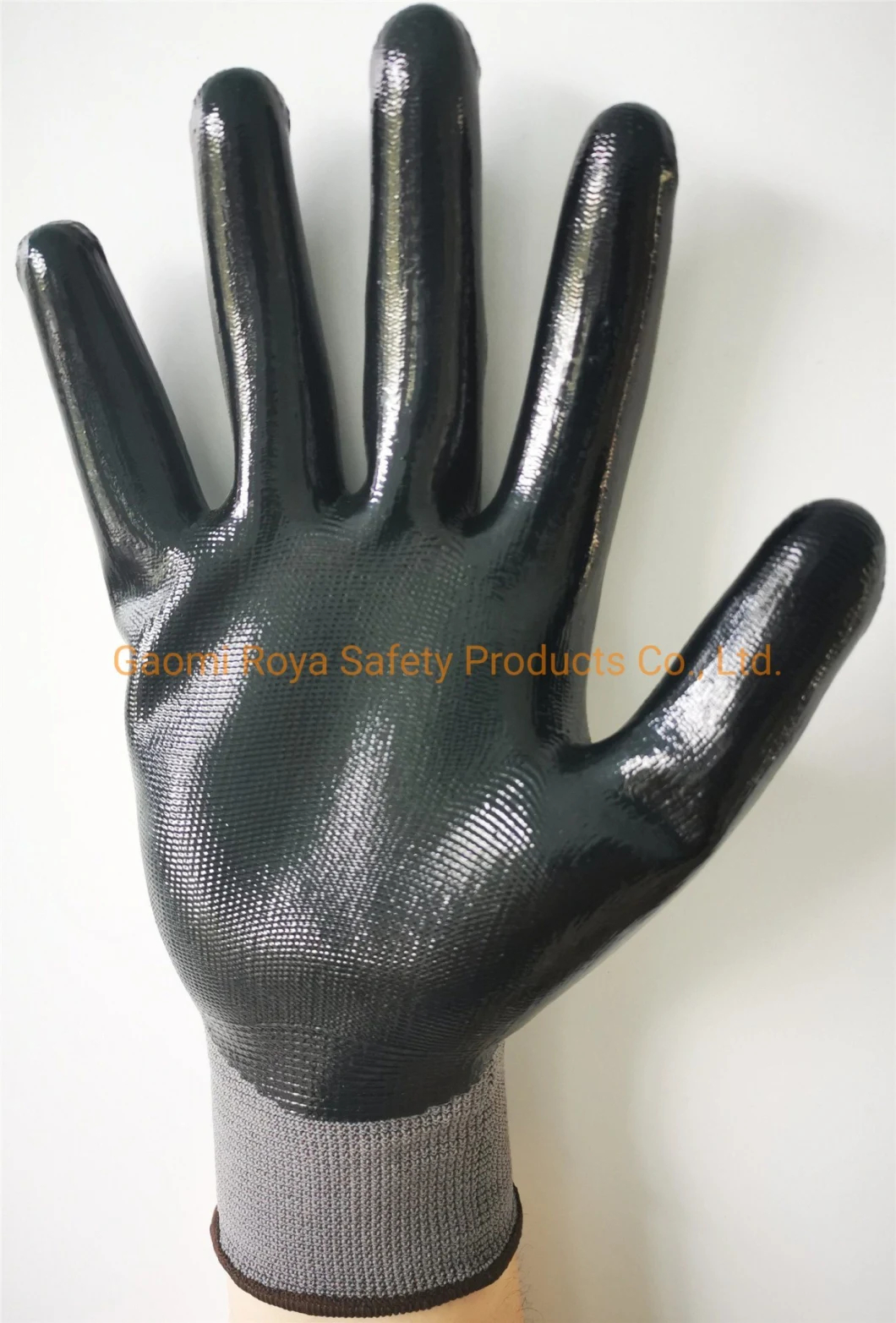 Nitrile Coated Safety Gloves Polyester Shell Industrial Hand Work Gloves/Industrial Work Gloves